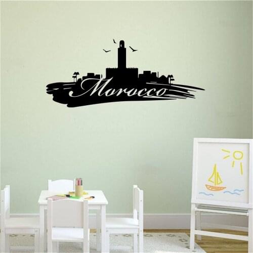 Creative Morocco Wall Sticker Vinyl Self Adhesive For Living Room Company School Office Decor Home Decor Vinyl dw7374