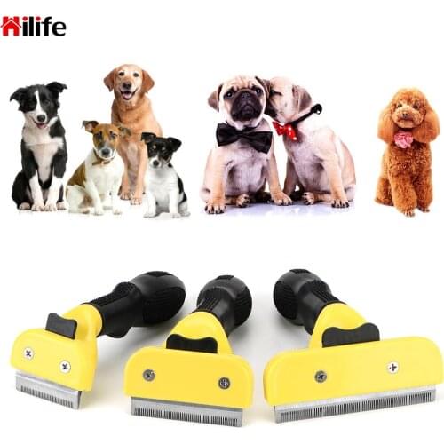 Hair Trimmer Comb for Cats Dogs Tickle Fur Cleaning Brush Pet Brush Grooming Comb S/M/L Pet Hair Remover Brush