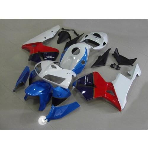 Motorcycle Fairing kit for HONDA CBR600RR F5 05 06 CBR 600RR 2005 2006 cbr600rr ABS Red white blue Fairings set+7gifts HJ19