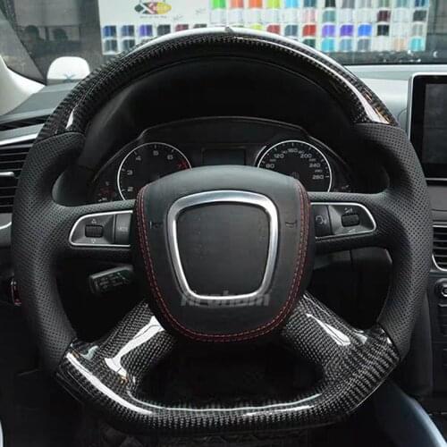 Customized Racing Sport Carbon Fiber Steering Wheel For Audi A4 B6 B7 B8 A6 C6 A5 Sportback B8 Q7 Q5 A3 8P S3 8V