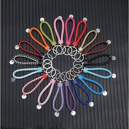 5 piece cheap crafts jewelry accessories leather metal keychain suppliers for women mens key holder auto car keyring bulk