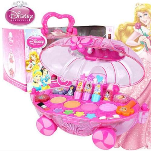 2019 New Disney Kids Makeup Toy Princess Makeup Girl Play House Toys Set Cosmetics Christmas present