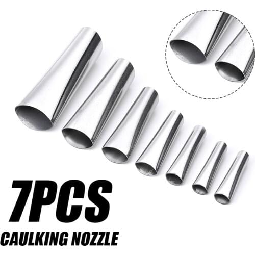 New Arrivals 7pcs Stainless Steel Caulking Finisher Nozzle Applicator Sealant Finishing Tool For Tile Siding