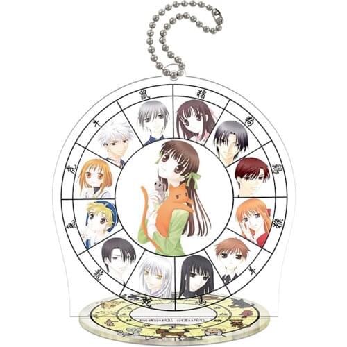 New Arrived 9cm FRUITS BASKET Action Figure Anime Toy Transparent Acrylic Toys Key Chain Cute Decorative Ornaments