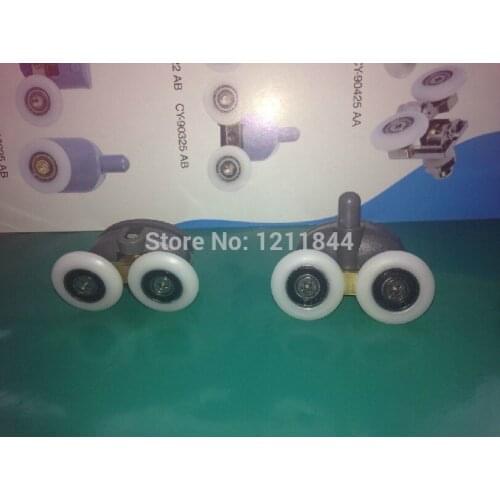 OD:25mm 8pcs Shower room pulley old fashioned pulley sliding door hanging wheel double pulley bouncing pulley single