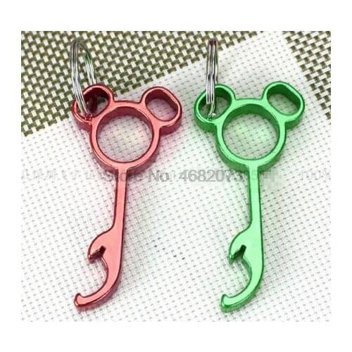 By DHL or Fedex 300pcs car key ring Gifts Silver Key Beer Bottle Opener