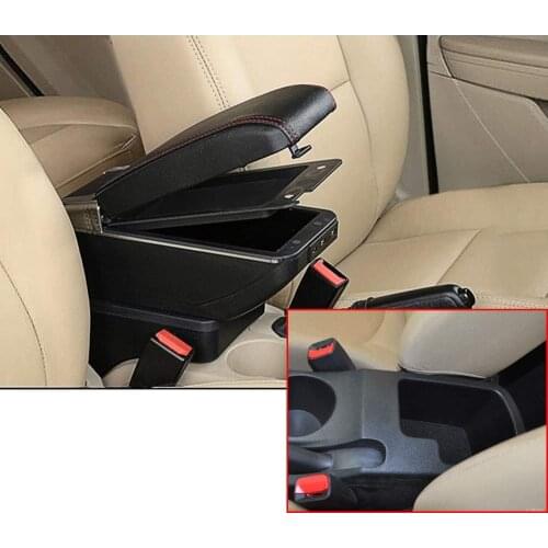 Seat Armrests For Kia Cerato Forte K3 2009-2016 Arm Rest Box Double Storage Center Console With Cup Holder Ashtray & 7 USB Ports