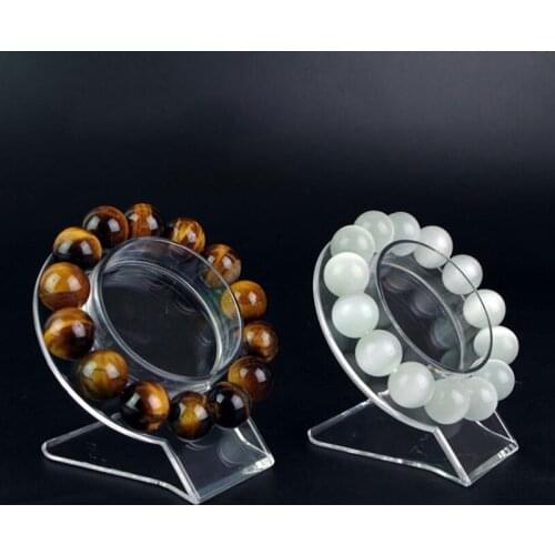 1Pcs Clear Jewelry Bracelet Display Holder Bangle Organizer Rack Acrylic Bracelet Display Collar Stand Holder Wholesale