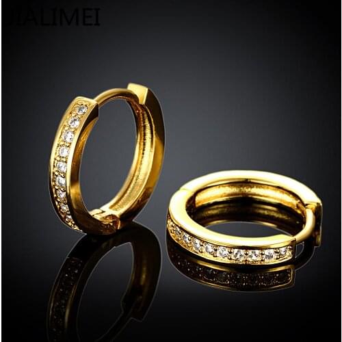 Newest Arrival Luxury Rose Gold Color Earrings For Engagement Women Zircon Crystal JIALIMEI Brand Jewelry E039-A