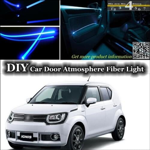 Interior Ambient Light Tuning Atmosphere Fiber Optic Band Lights For Suzuki Ignis Inside Door Panel illumination Not EL Light