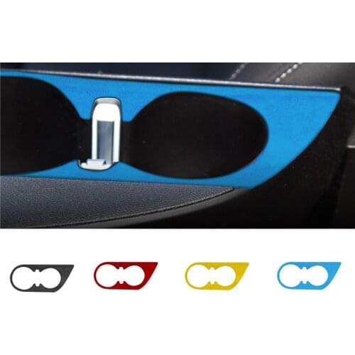 For Chevrolet Camaro 2016+ Alcantara Suede warp Interior Accessories suede warp Car Water Cup Holder Panel Decoration Cover