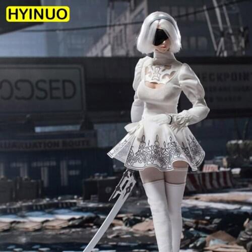 1/6 Scale TF03 Robot 2B Sister Sexy Neil White Stockings Suit Action Figure Set Sculpt Model 12' Full Set Action Figure Dolls