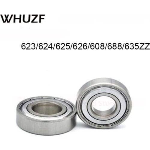 10PCS ABEC-1 Flange Ball Bearing 608zz 623zz 624zz 625zz 635zz 626zz 688zz 3D Printers Parts Deep Groove Flanged Pulley Wheel