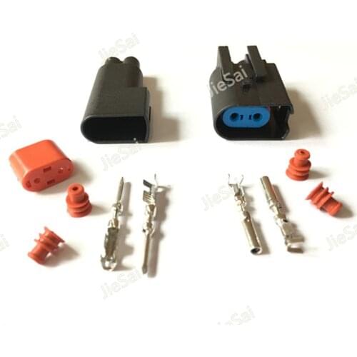 2 Pin Automotive Motor Car Engine Lamp Socket Plug Wire Harness Connector Waterproof Connector
