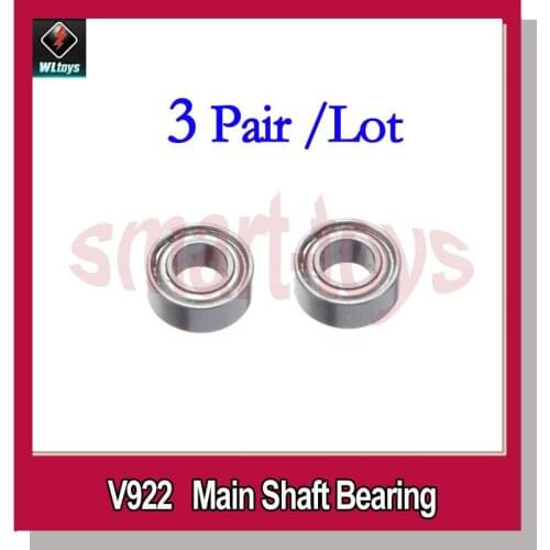 3Pair Hisky HCP100 / Wltoys V922-18 Main Shaft Bearing for RC Helicopter Spare Parts