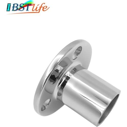 316 Stainless Steel 90 Degree Marine Boat Hand Rail Fitting Round Stanchion Base For Pipe 22mm 25.4mm 32mm Dia