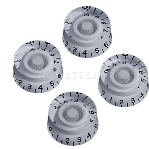 4Pcs White Speed Control Knob For Electric Guitar Knob Replacement