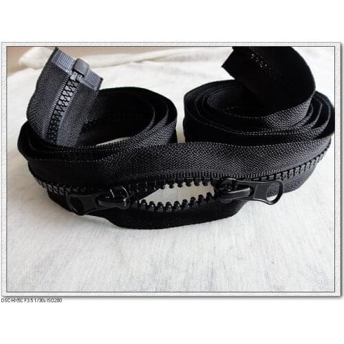 5# double sliders zippers for sewing black DIY sofa bags tent zipper 200cm 2pcs/lot free shipping zip wholesale