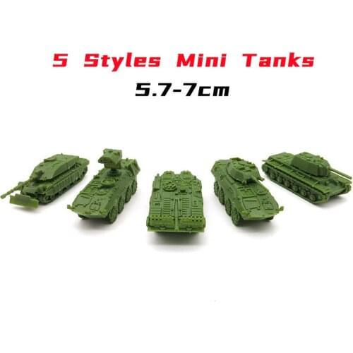 5PCS/SET Mini Tank Assemble Military Vehicle Sand Table Model Toy