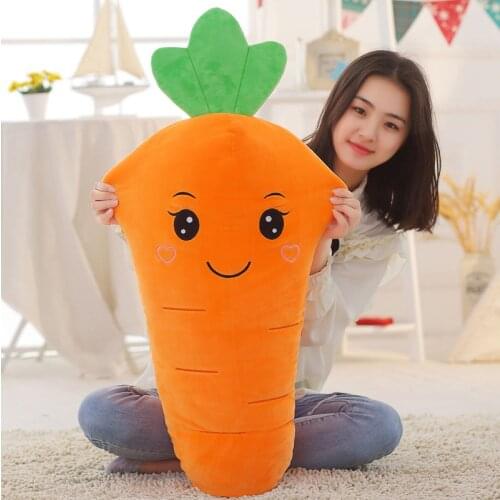 60/78/100cm Cute Soft Down Cotton Carrot Pillow Plush Toy Baby Kids Appease Sleeping Pillow Doll Animal Stuffed Plush Toy gifts