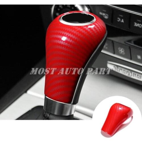 ABS Console Gear Shift Knob Trim Cover For Benz E Class W211 W212 C207 2006-2012 Red/Black Car accesories interior Car Trim