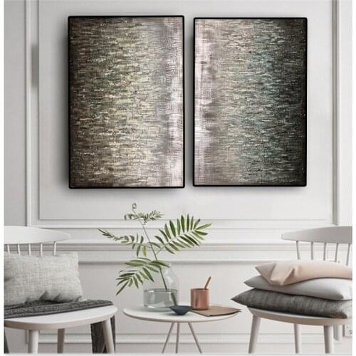 Abstract Yellow Green Black Oil Painting on Canvas Posters and Prints Scandinavian Wall Art Picture Kids Room Cuadros Decor