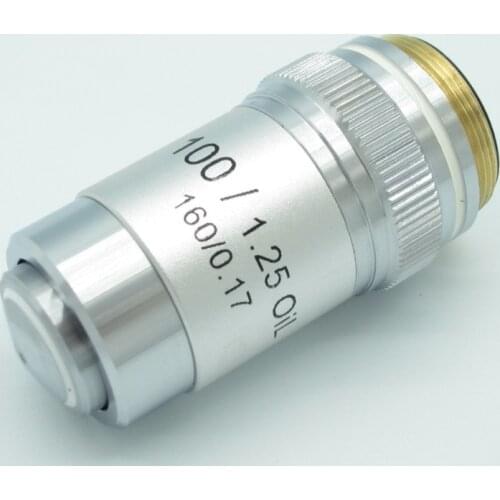 100X /1.25 -Oil w/spring Microscope achromatic Objective lens For 195mm biological microscope, Top quality