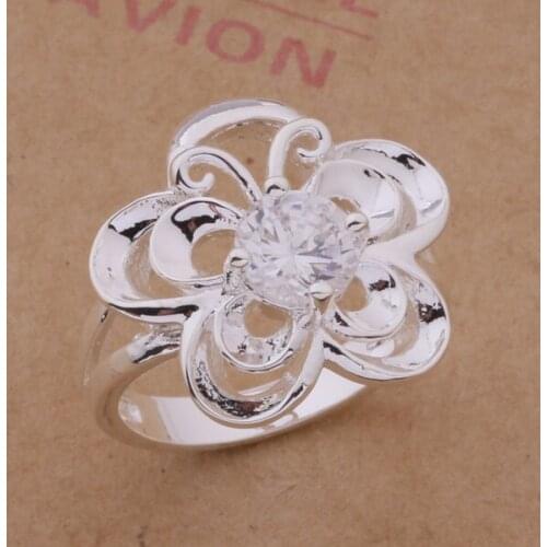 AR291 Fashion Jewelry Silver Color Gifts Popular Rings For Women Butterfly/stone /amxajeea Bdpajuwa