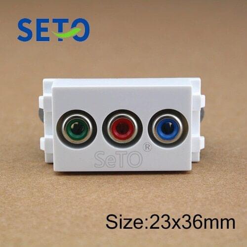 SeTo 128 Type RGB Audio Module Free Welding Audio Connector Keystone For Wall Plate Socket
