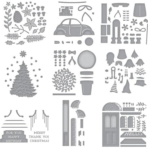 CH 2021 New Arrival Presell House View Stitched Metal Cutting Die DIY Scrapbooking Craft Embossing Making Stencil Template