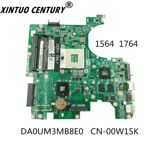 DELL 1564 1764 Laptop anakart için CN-00W15K 00W15K 0W15K yüksek kaliteli DA0UM3MB8E0 HM55 PGA989 DDR3 100% test hızlı gemi