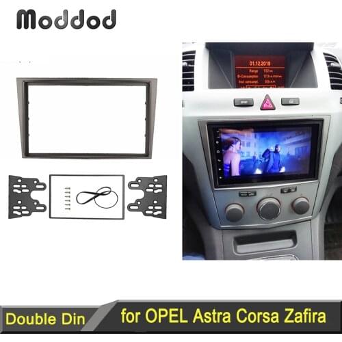 Radio Stereo Panel for Opel Astra Antara Corsa Zafira Double 2 Din Fascia Dash Installation Trim Kit Face Plate Bezel
