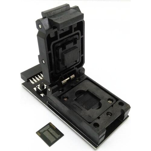 EMCP221 Reader test socket to 20 Pins BGA221 Size 11.5x13mm Pitch 0.5mm Clamshell Structure for smart phone data recovery
