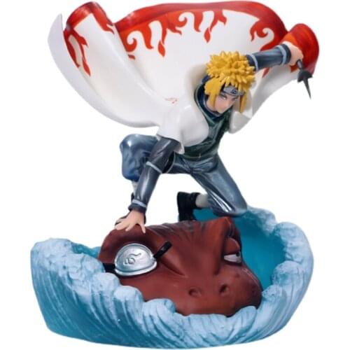 Naruto Anime Character Namikaze Minato Statue Model Doll Classic Accessories Color Boxes Toy Action Figure Children Holiday Gift