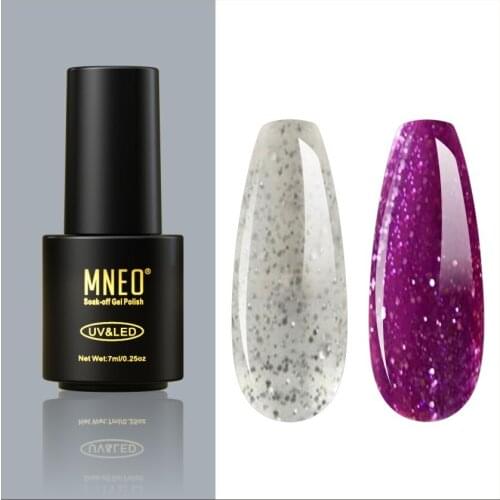 Gel Polish With Large Sequins Purple White Silver Clear Glitter Shine Varnish UV Lot Nail Gel Set Colors Light Reflection Pastel