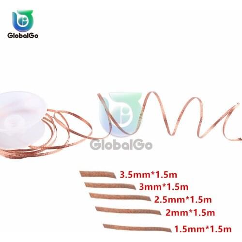 1.5M 2015 Solder Wire Cable Desoldering Braid Solder Remover Wick Wire Repair Tool CP-2015 1.5mm 2.0mm 2.5mm 3mm 3.5mm Width