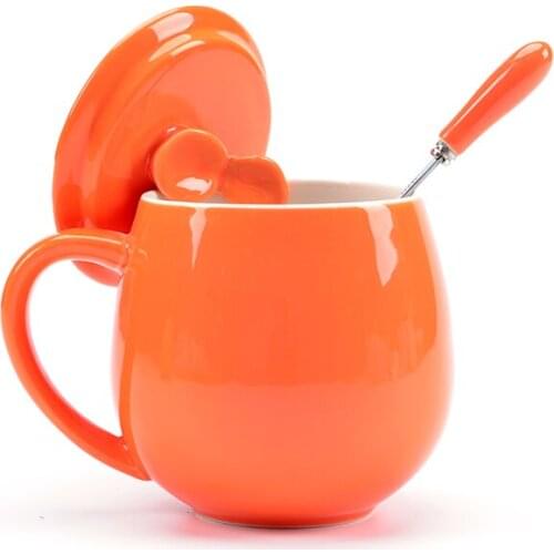 350ml Personalized Bone China Ceramic Milk mug With Lid Coffee Lovers Stoneware Mugs