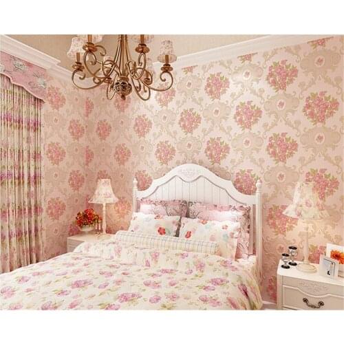 Beibehang Beautiful wall paper classic non - woven 3d wallpaper pastoral bedroom living room background wall papel de parede