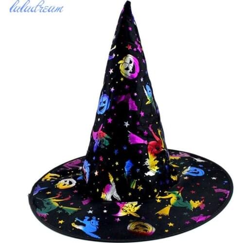 Beautiful Witch Hat Wizard Hat Hats Cloth Halloween Decor Prop Gift
