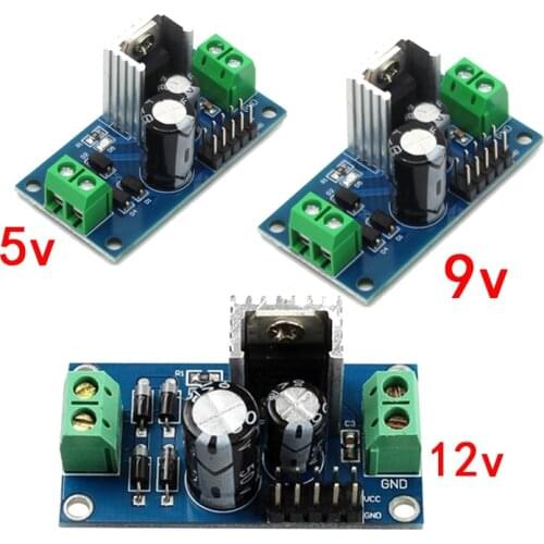 LM7805 LM7809 LM7812 DC/AC Three Terminal Voltage Regulator Power Supply Module 5V 9V 12V Output Max 1.2A