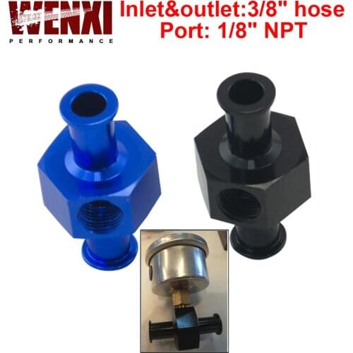 FUEL NITROUS PRESSURE GAUGE T UNIVERSAL ADAPTER 3/8" HOSE WITH 1/8" NPT TEE PORT WX-SL4050-06-011
