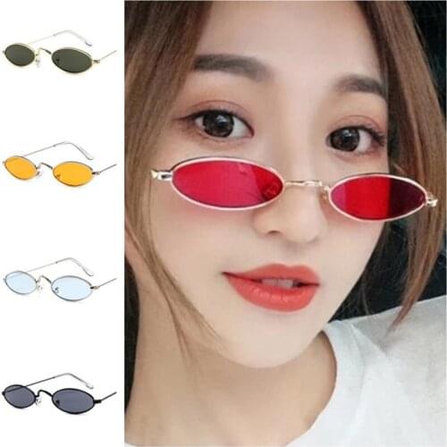 Fashion Women & Men Sunglasses Simplicity Alloy Frame Sun Glasses Goggles Anti-UV Spectacles Oval Adumbral A