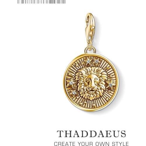 Fashion Star Sign Leo Pendant Charm 925 Sterling Silver Fit Bracelet Link Chain Necklace Zodiac Jewelry For Women Men Gift