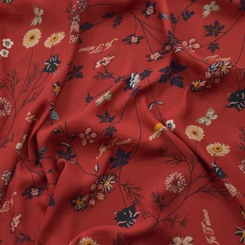 NEW fashion floral printed chiffon fabric soft comfortable clothing tissue for DIY women dress scarf patchwork upholstery