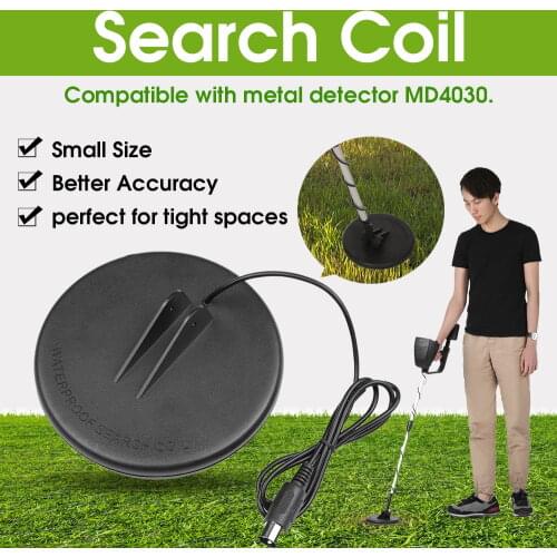 6.5-inch Search Coil Waterproof Round Submersible Searching Gold Nugget Search Coil Compatible with Metal Detector MD4030