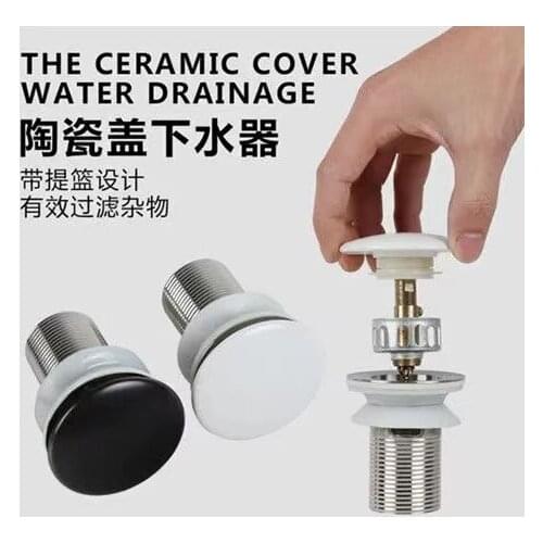 New design bathroom brass pop up wash basin sink drain Ceramic sewer