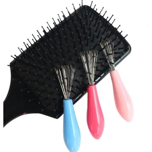 New Mini Hair Brush Combs Cleaner Embedded Tool Plastic Cleaning Remover Handle Tangle Hair Brush Hair Care Salon Styling Tools
