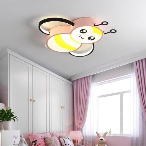 Modern fashion cartoon simple little bee childrens room bedroom boy girl creative kindergarten ceiling lamp