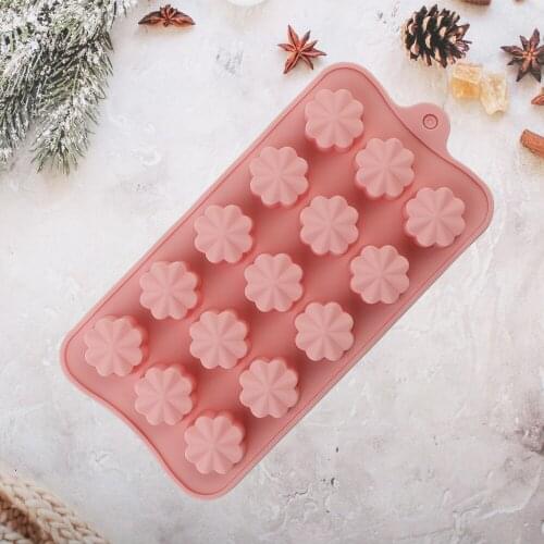 Silicone chocolate molds cake decorating tools 15 flower shape DIY silicone Candy mold baking cake molds 3D Ice