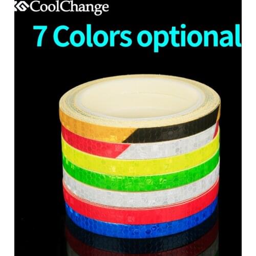 Bicycle Reflective Stickers 1CM*800CM MTB Bike Motorcycle Fluorescent Decal Tape Safety Warning Cycling Accessories